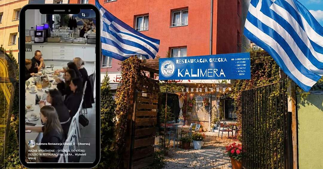 Awantura o mięso po stypie w gliwickiej restauracji. Co zarejestrowały kamery?