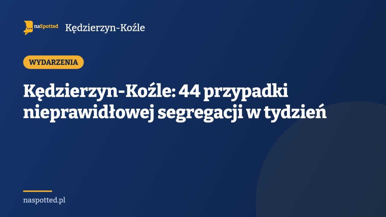 Kędzierzyn-Koźle: 44 przypadki nieprawidłowej segregacji w tydzień