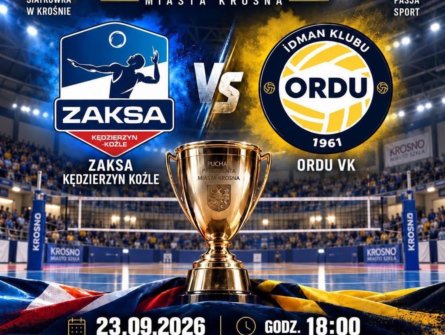 ZAKSA Kędzierzyn-Koźle zagra w Krośnie. Rywalem Ordu VK