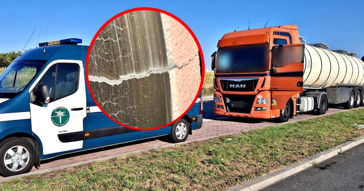 Cysterna z pękniętymi tarczami zatrzymana przez inspektorów z Kędzierzyna-Koźla