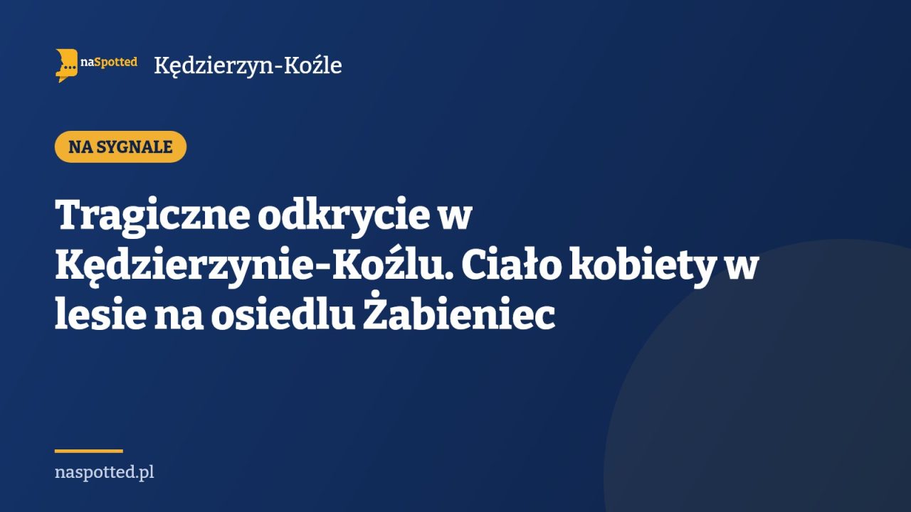 Tragiczne odkrycie w Kędzierzynie-Koźlu. Ciało kobiety w lesie na osiedlu Żabieniec