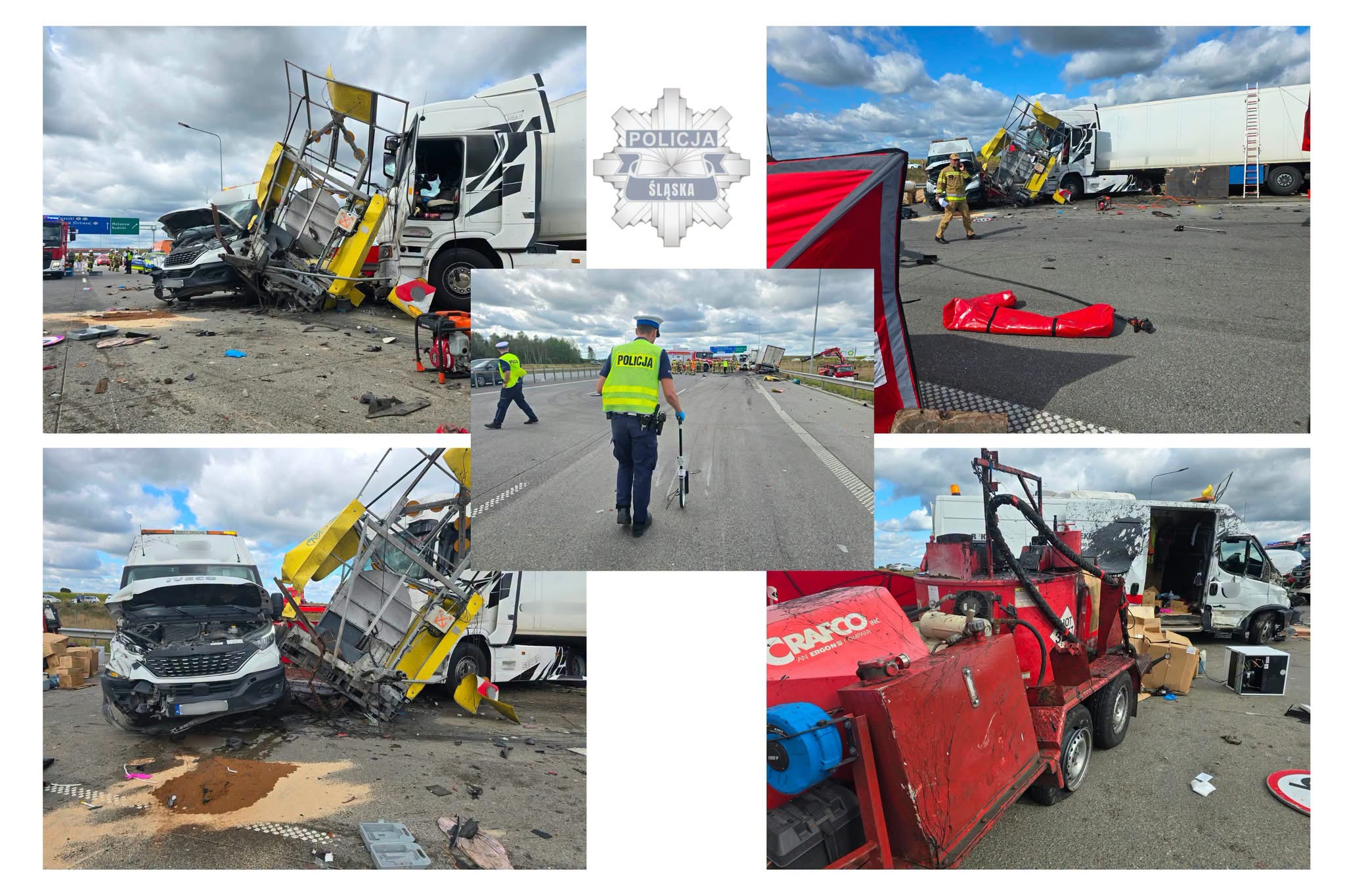 Tragiczny wypadek na autostradzie A1 w powiecie częstochowskim