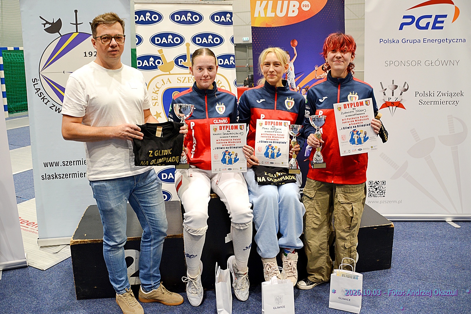 Puchar Polski Juniorów Młodszych w szpadzie - gliwiczanka na podium