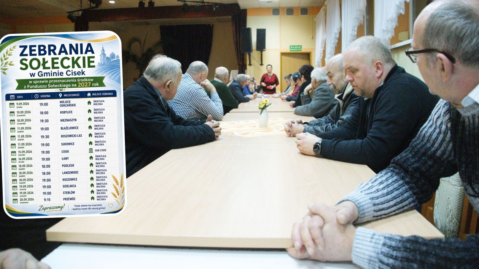Rusza cykl zebrań sołeckich w gminie Cisek