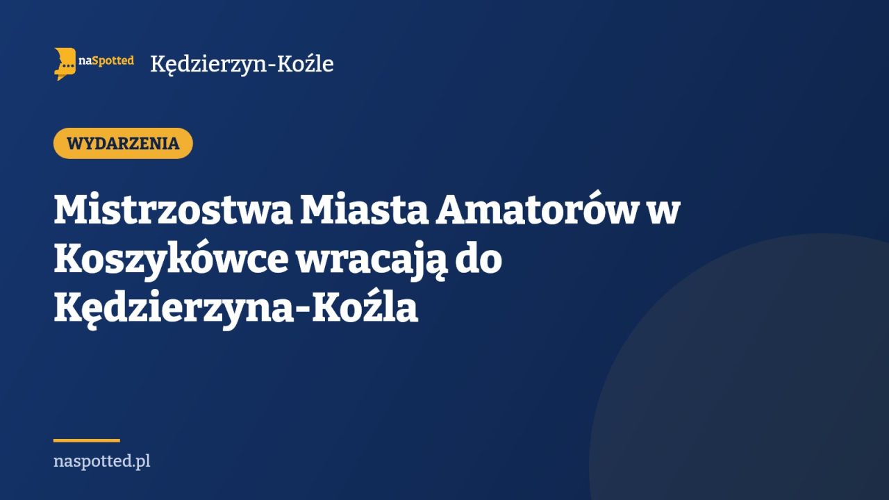 Mistrzostwa Miasta Amatorów w Koszykówce wracają do Kędzierzyna-Koźla