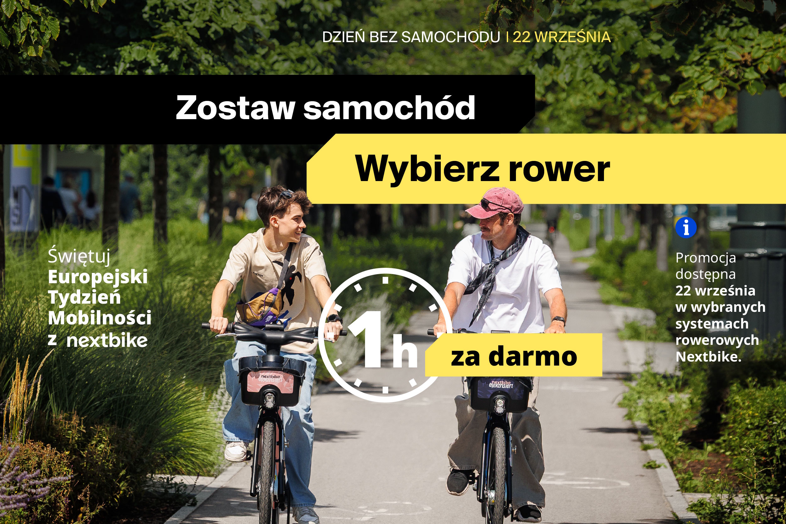 Darmowa godzina Metroroweru w Gliwicach na Dzień bez Samochodu