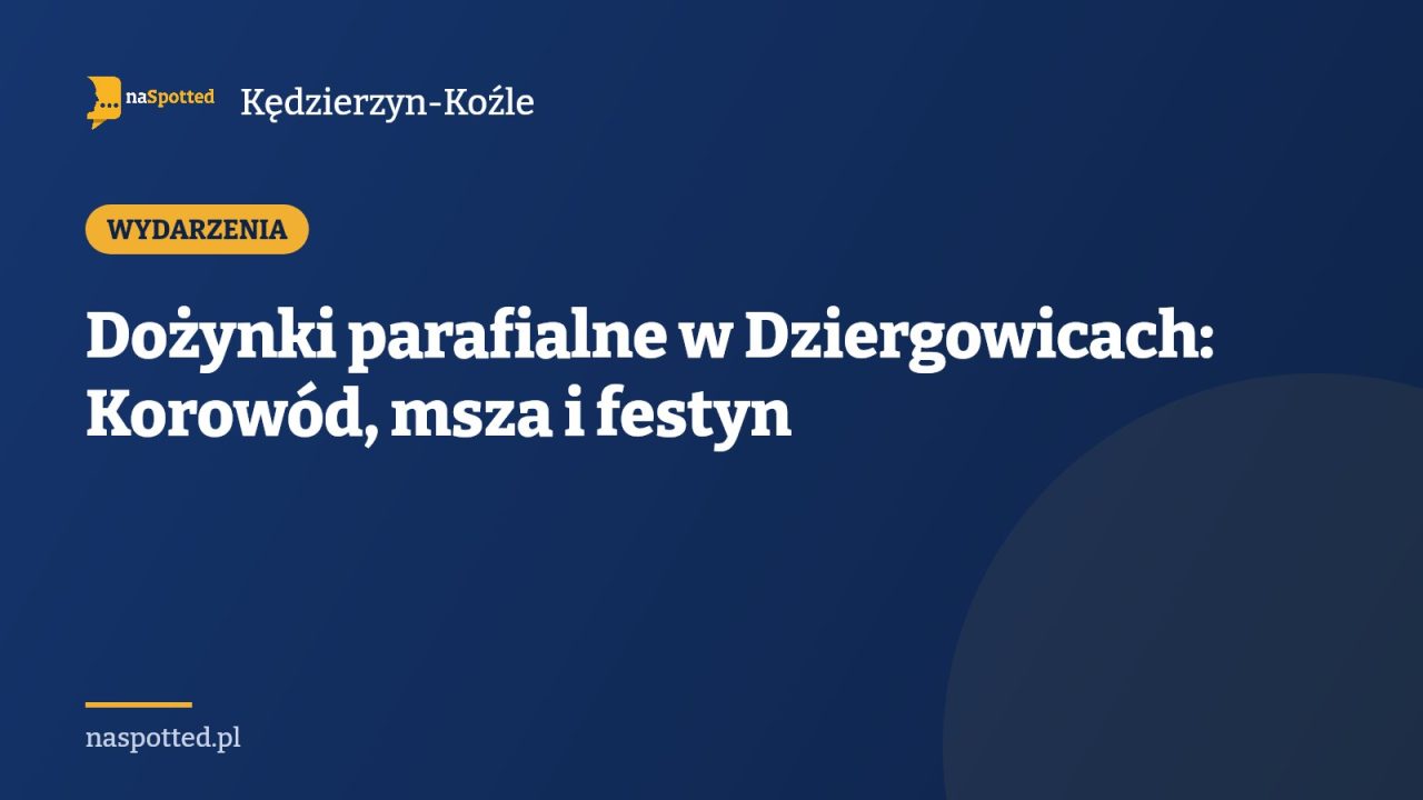 Dożynki parafialne w Dziergowicach: Korowód, msza i festyn