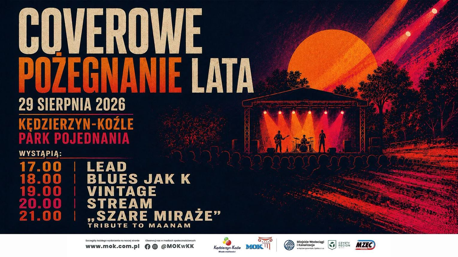 Pożegnanie lata w Kędzierzynie-Koźlu: Koncerty w Parku Pojednania