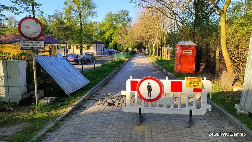 Utrudnienia przy Parku Szwajcaria w Gliwicach. Prace potrwają do końca października