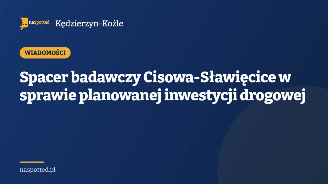 Spacer badawczy Cisowa-Sławięcice w sprawie planowanej inwestycji drogowej