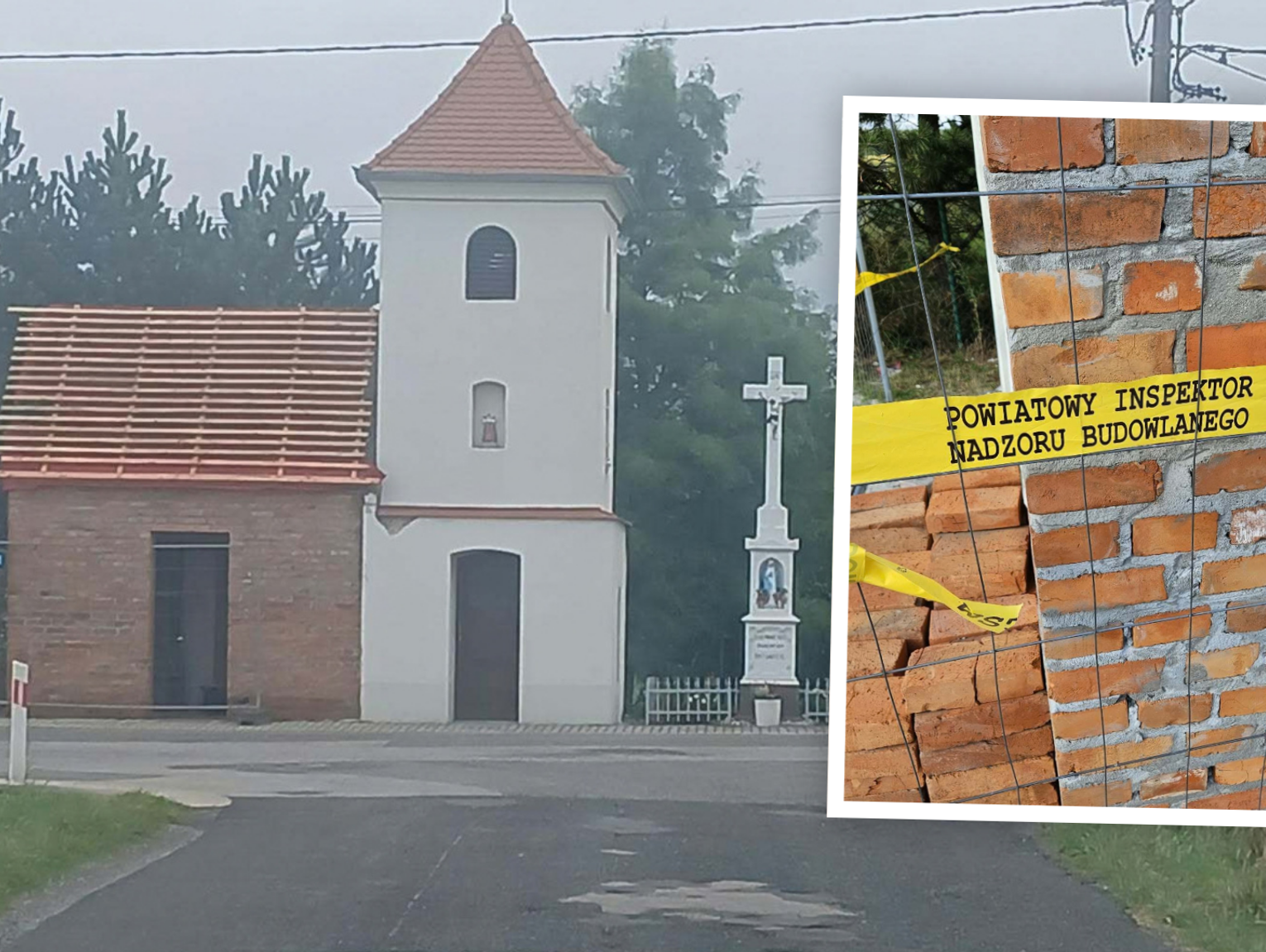 Spórok: Mieszkańcy odbudowywali kapliczkę w czynie społecznym. Prace wstrzymał donos