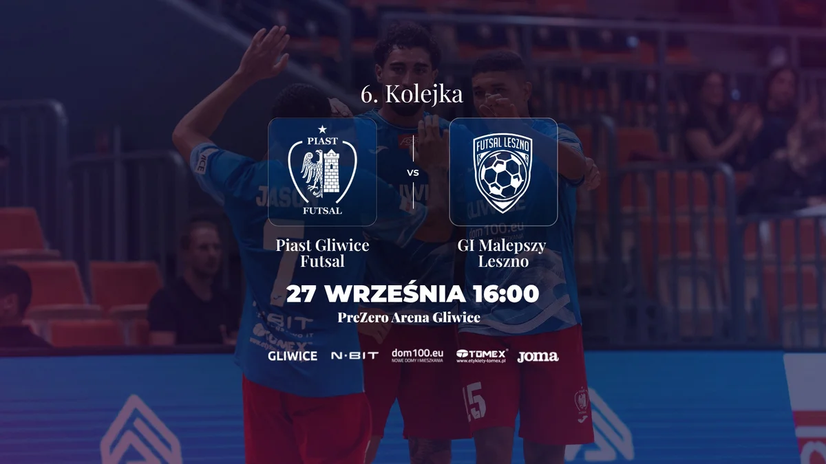 Piast Gliwice Futsal podejmie GI Malepszy Leszno w PreZero Arenie