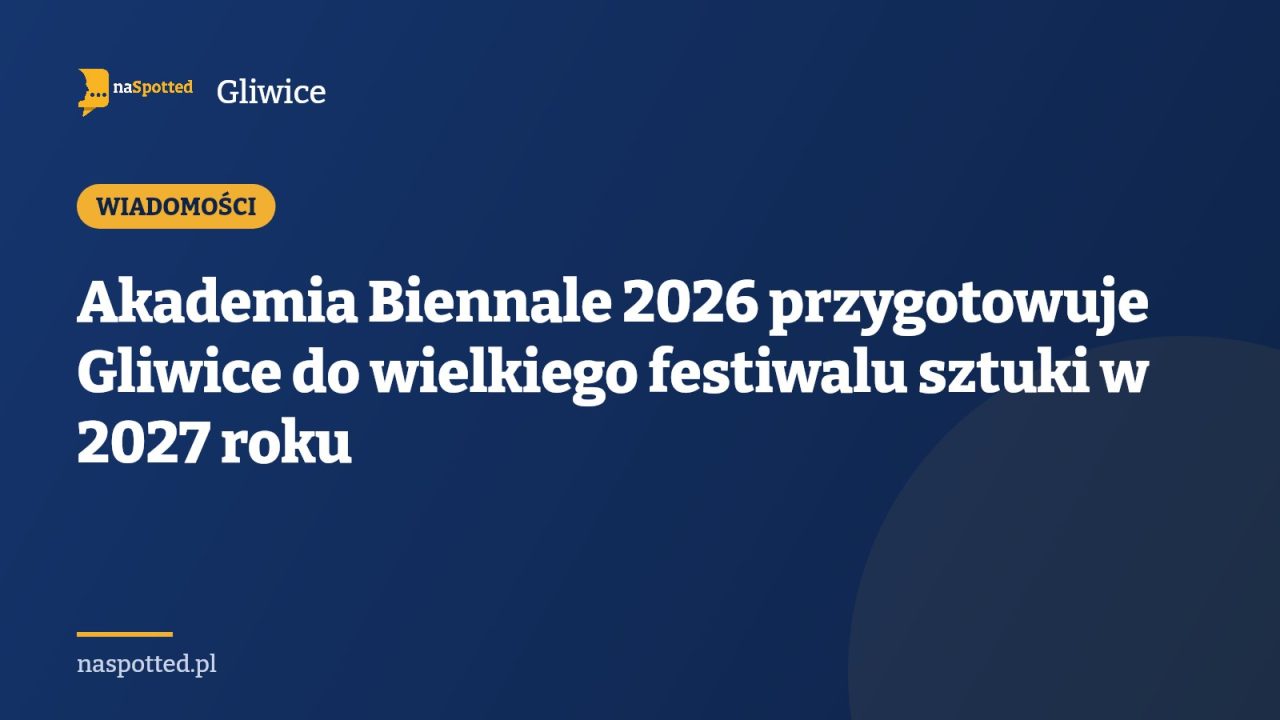 Akademia Biennale 2026 przygotowuje Gliwice do wielkiego festiwalu sztuki w 2027 roku