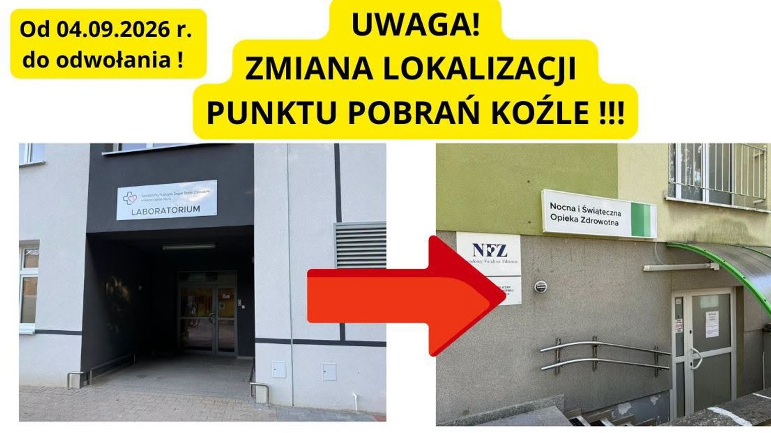 Zmiana lokalizacji Punktu Pobrań w Koźlu: Sprawdź nowe godziny pracy