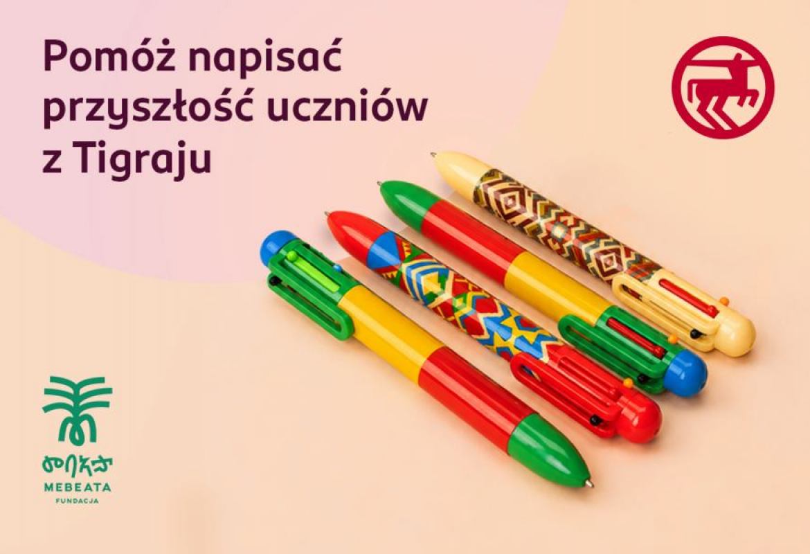 50 tysięcy długopisów na budowę szkoły w Tigraju. Akcja wspiera edukację w Etiopii