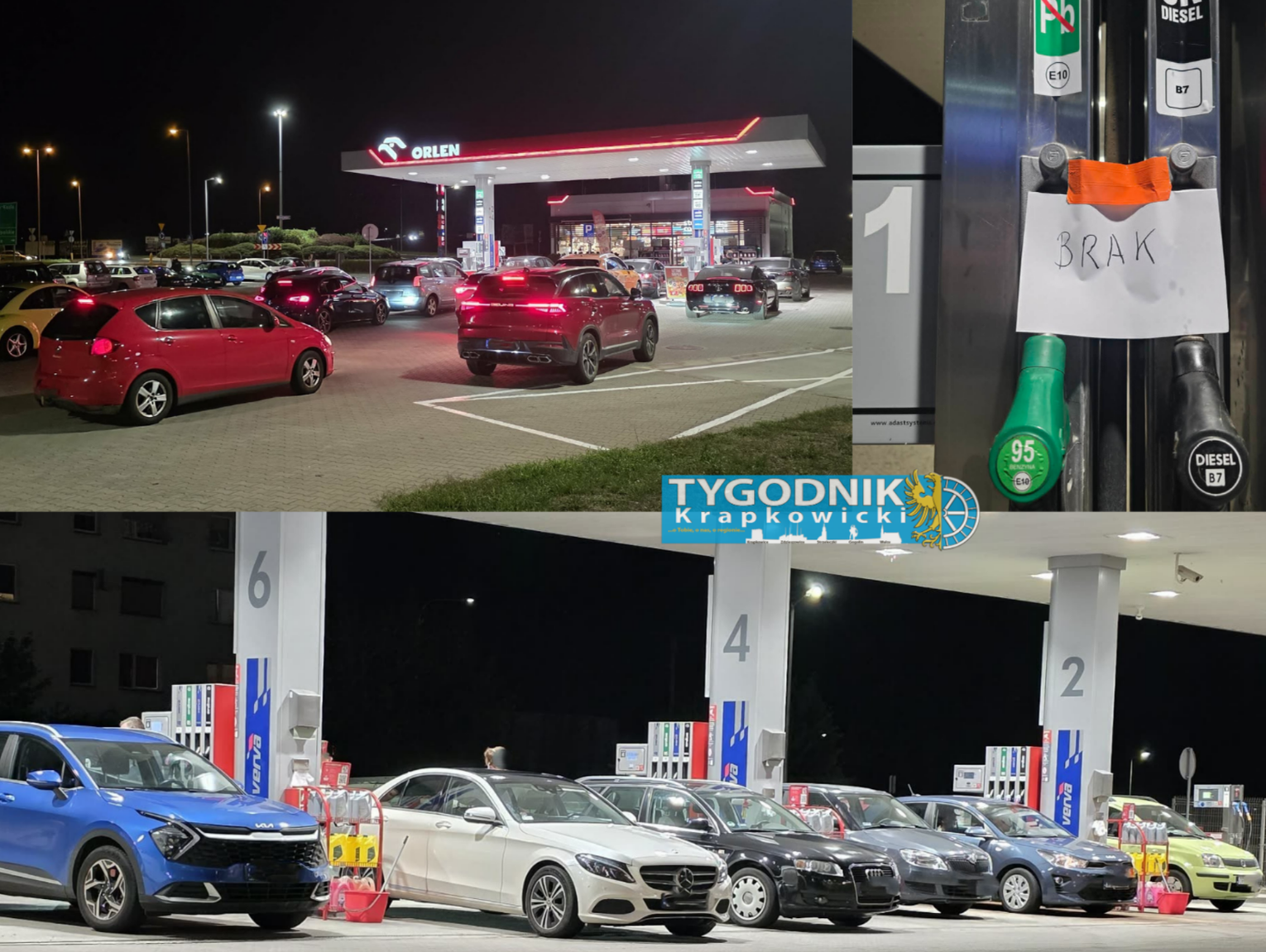 Kolejki na stacjach w Krapkowicach i Gogolinie. W Pietnej zabrakło paliwa