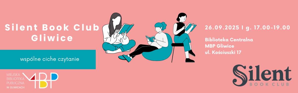Silent Book Club w Gliwicach: wspólne czytanie w Bibliotece Centralnej