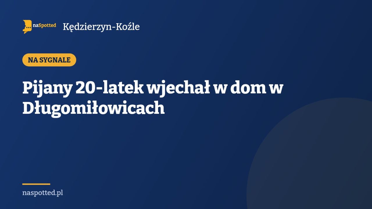 Pijany 20-latek wjechał w dom w Długomiłowicach