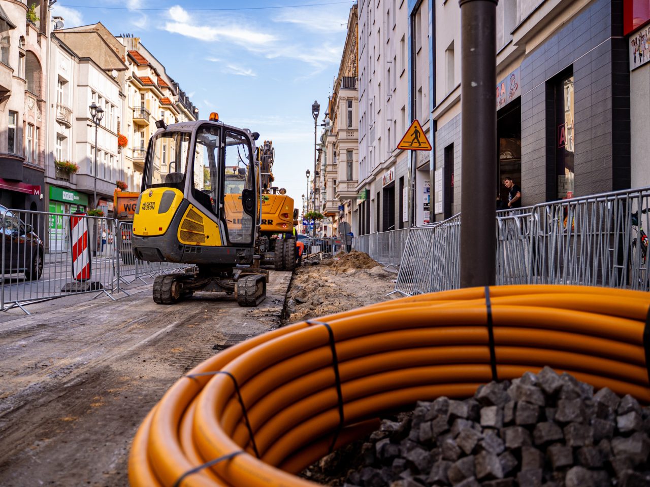 Prace przy sieci gazowej na ul. Zwycięstwa w Gliwicach