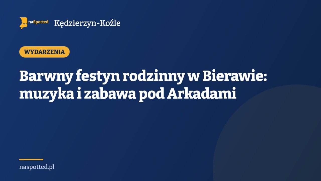 Barwny festyn rodzinny w Bierawie: muzyka i zabawa pod Arkadami