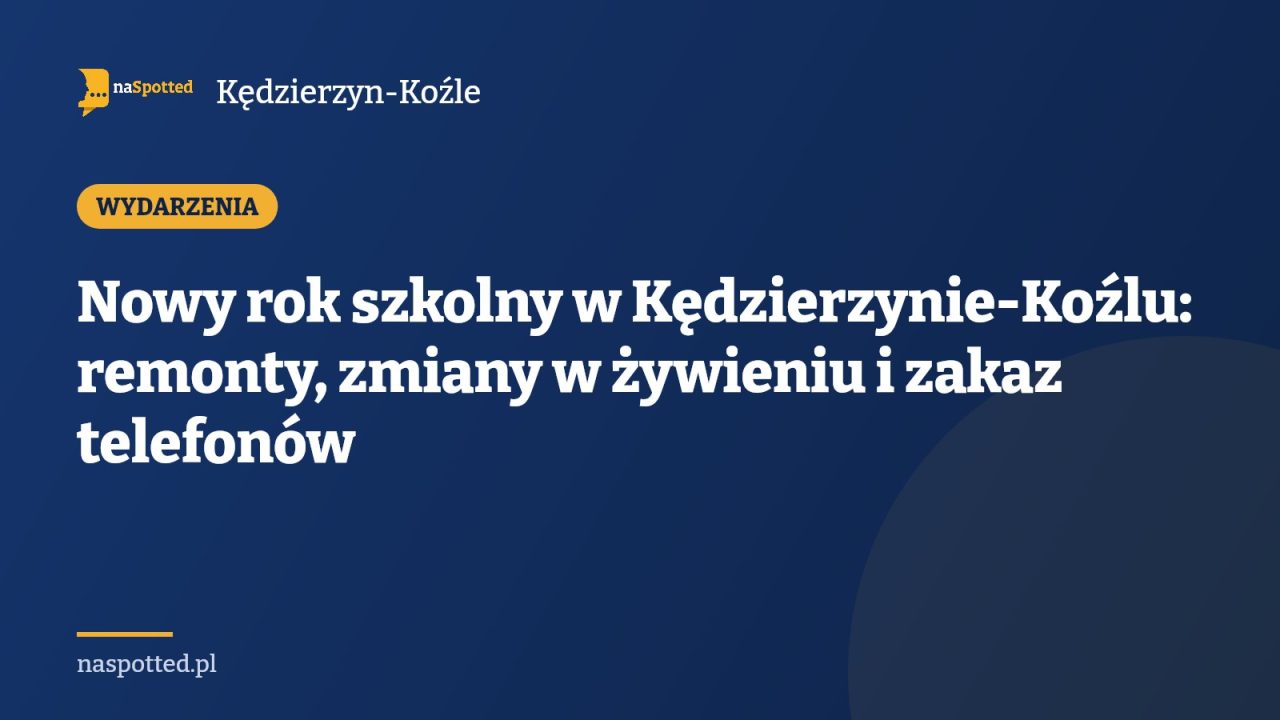 Nowy rok szkolny w Kędzierzynie-Koźlu: remonty, zmiany w żywieniu i zakaz telefonów