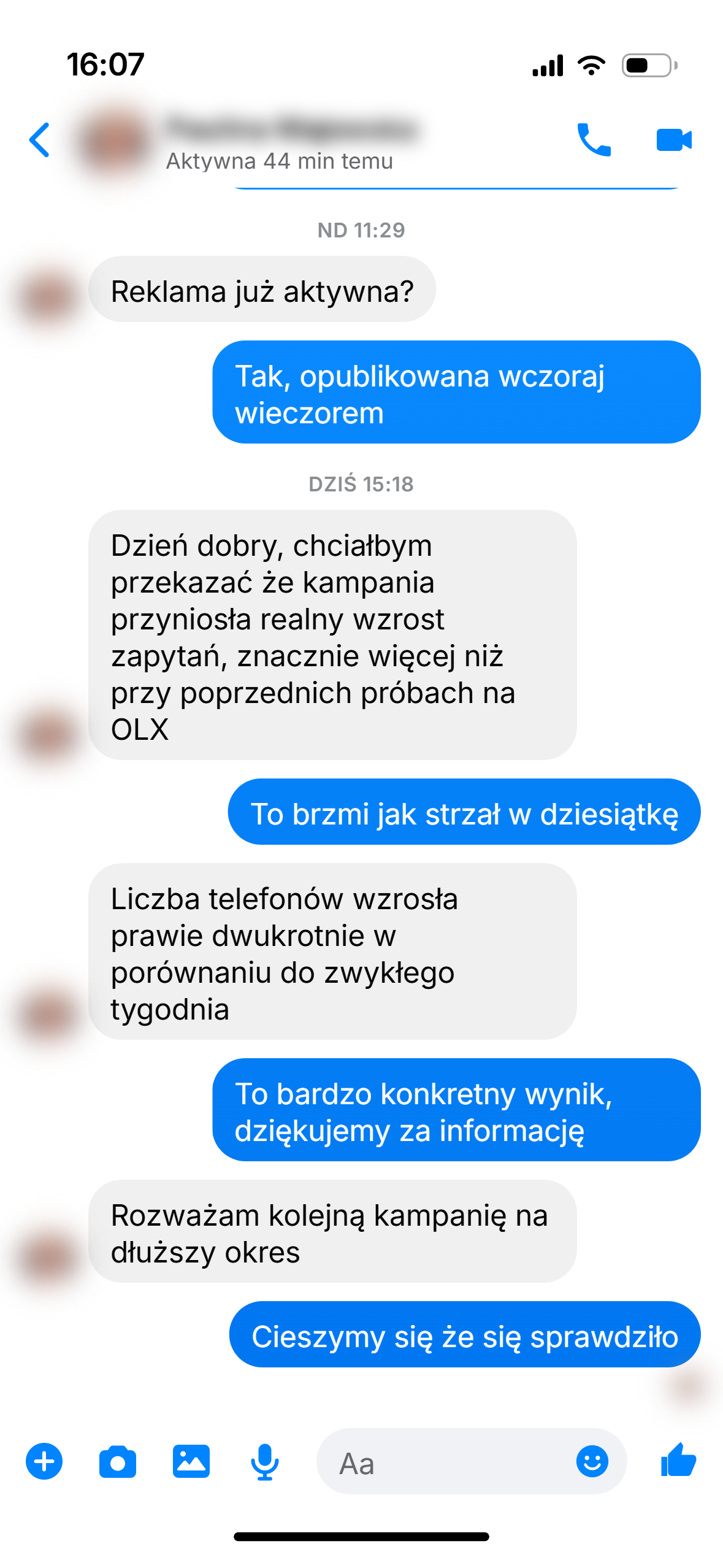 Rozmowa z klientem 3