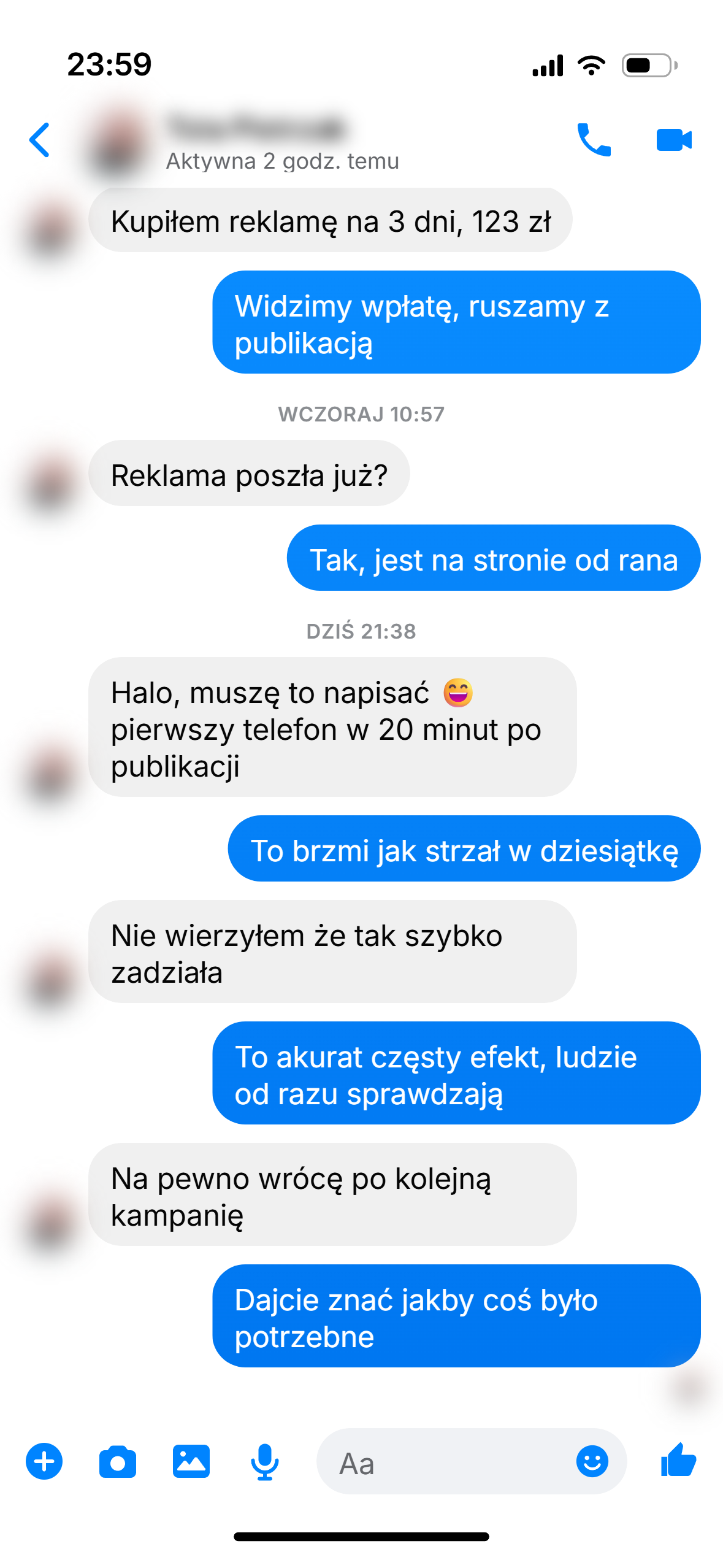 Rozmowa z klientem 16