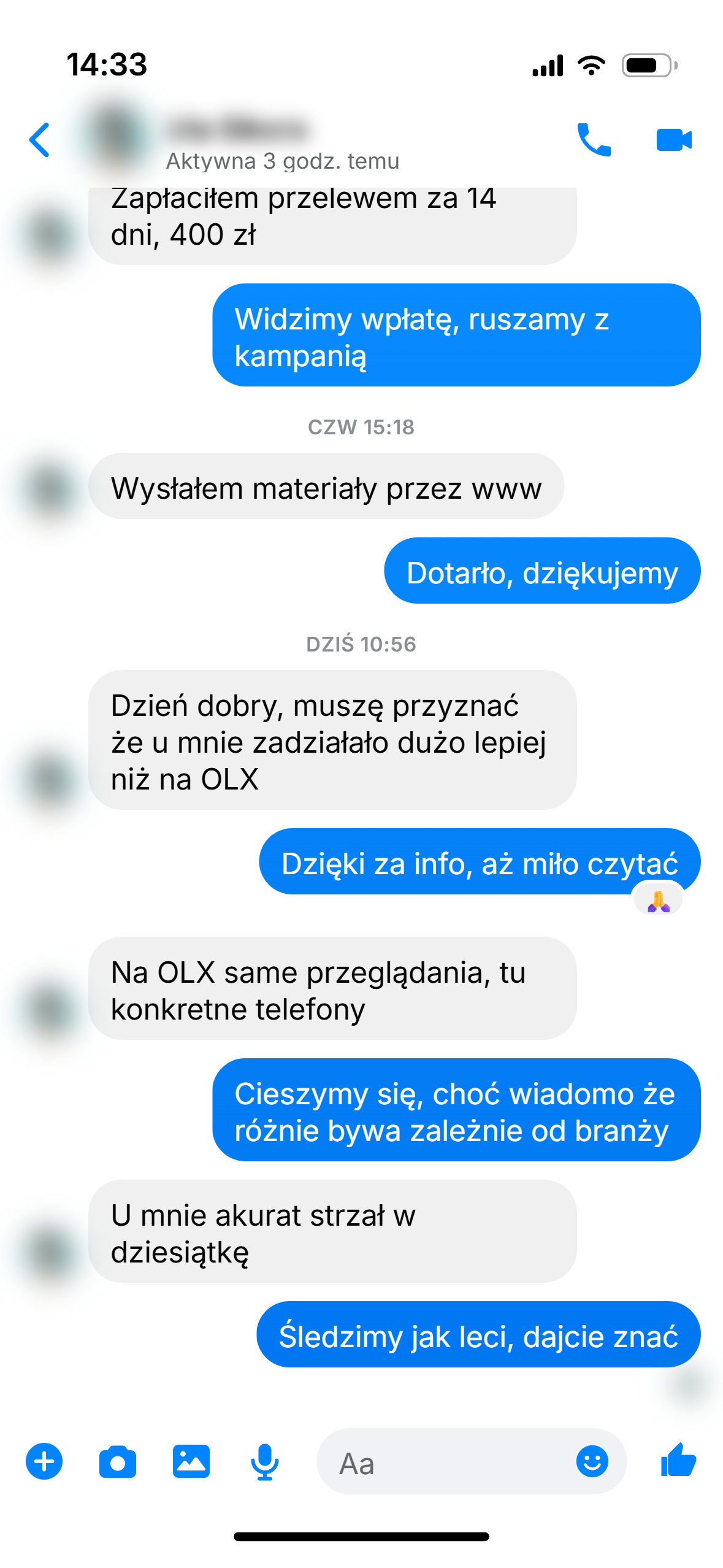 Rozmowa z klientem 29